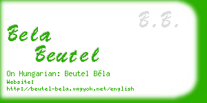 bela beutel business card